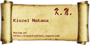Kiszel Natasa névjegykártya